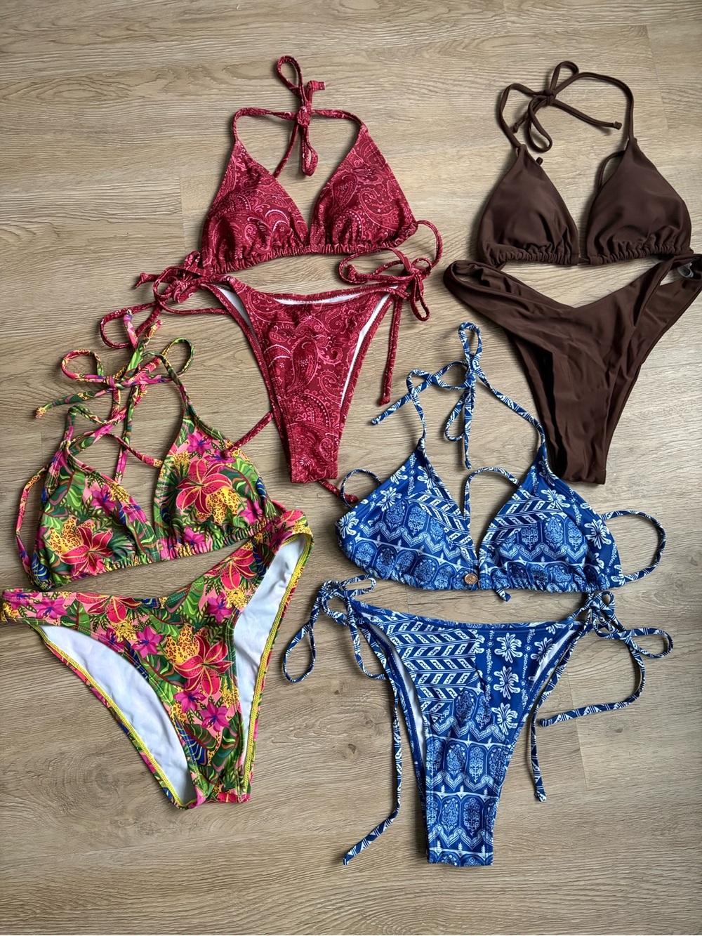 SHEIN 4 Bikini Set Bundle - S